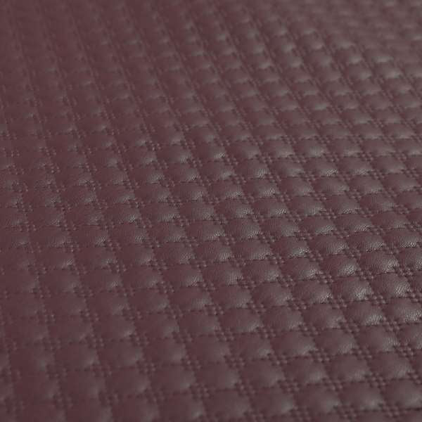 Bourbon Quilted Textured Purple Colour Faux Leather Upholstery Fabric