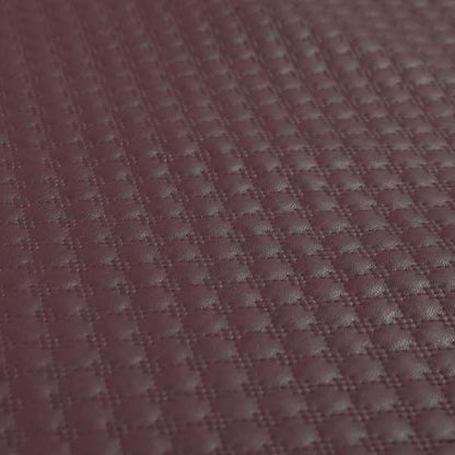 Bourbon Quilted Textured Purple Colour Faux Leather Upholstery Fabric