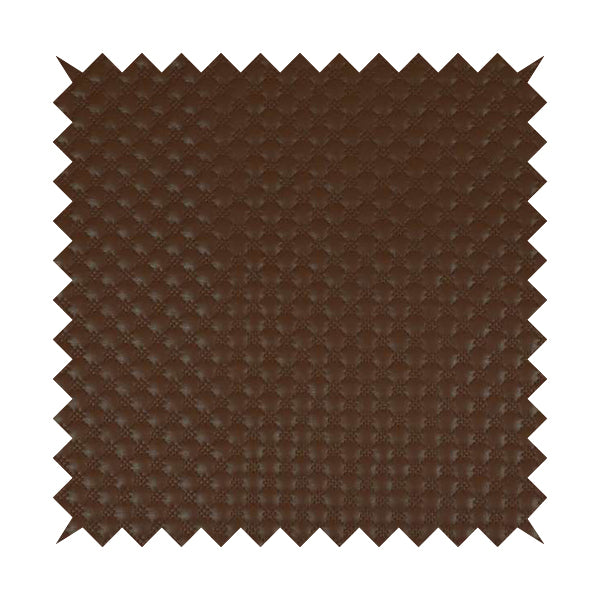 Bourbon Quilted Textured Brown Colour Faux Leather Upholstery Fabric