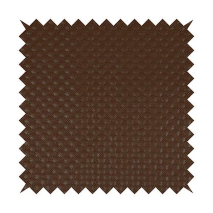 Bourbon Quilted Textured Brown Colour Faux Leather Upholstery Fabric