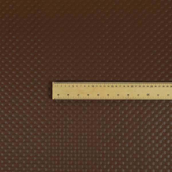 Bourbon Quilted Textured Brown Colour Faux Leather Upholstery Fabric