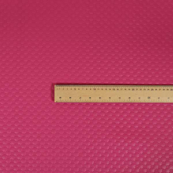 Bourbon Quilted Textured Pink Colour Faux Leather Upholstery Fabric