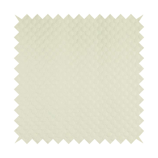 Bourbon Quilted Textured White Colour Faux Leather Upholstery Fabric