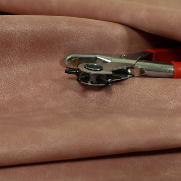 Cambridge Distressed Finish Bonded Eco Leather In Pink Colour