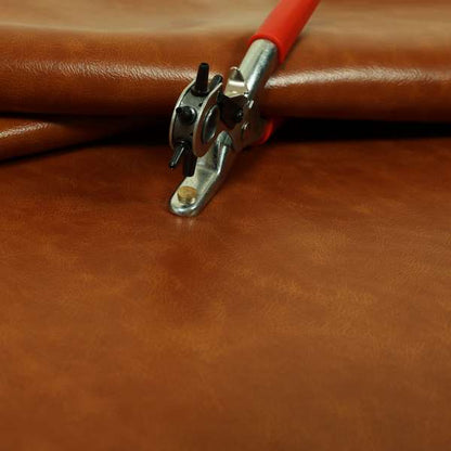 Cambridge Distressed Finish Bonded Eco Leather In Tan Brown Colour
