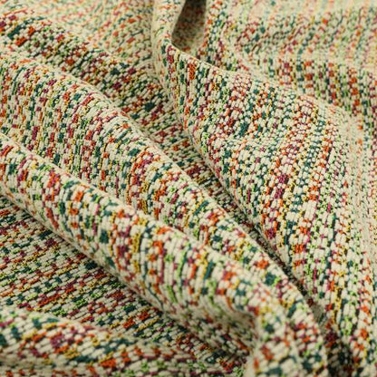 Comfy Chenille Textured Buzz Semi Plain Pattern Upholstery Fabric In Multicolour - Made To Measure Curtains