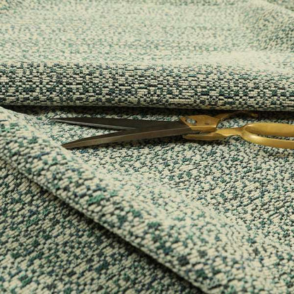 Comfy Chenille Textured Buzz Semi Plain Pattern Upholstery Fabric In Blue - Made To Measure Curtains