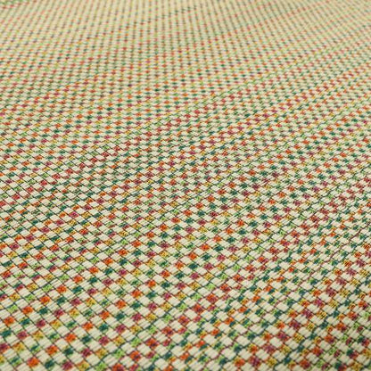 Comfy Chenille Textured Brick Semi Plain Pattern Upholstery Fabric In Multicolour - Roman Blinds