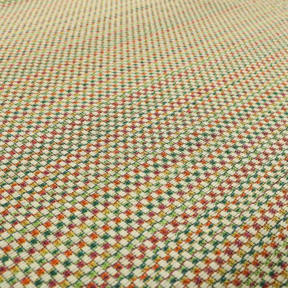 Comfy Chenille Textured Brick Semi Plain Pattern Upholstery Fabric In Multicolour - Made To Measure Curtains