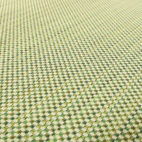 Comfy Chenille Textured Brick Semi Plain Pattern Upholstery Fabric In Green - Roman Blinds