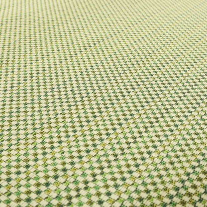 Comfy Chenille Textured Brick Semi Plain Pattern Upholstery Fabric In Green - Made To Measure Curtains