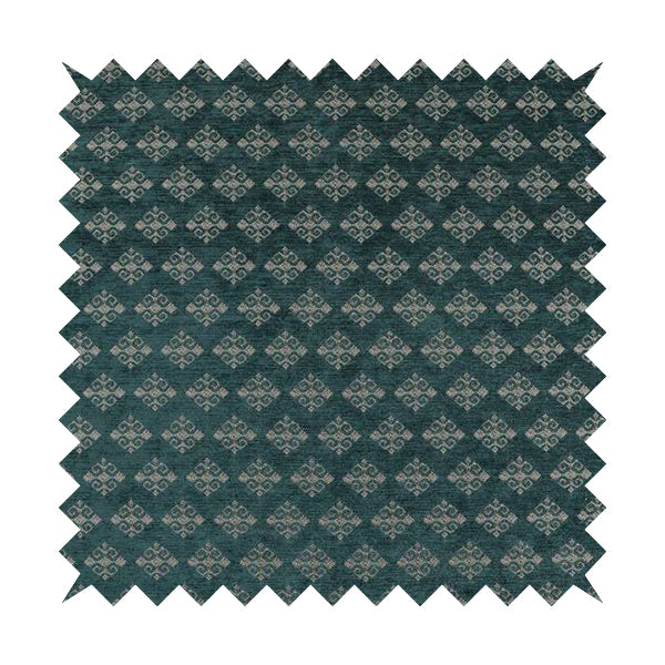 Jaipur Designer Diamond Pattern In Blue Silver Colour Furnishing Fabric CTR-02 - Handmade Cushions