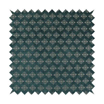 Jaipur Designer Diamond Pattern In Blue Silver Colour Furnishing Fabric CTR-02 - Handmade Cushions