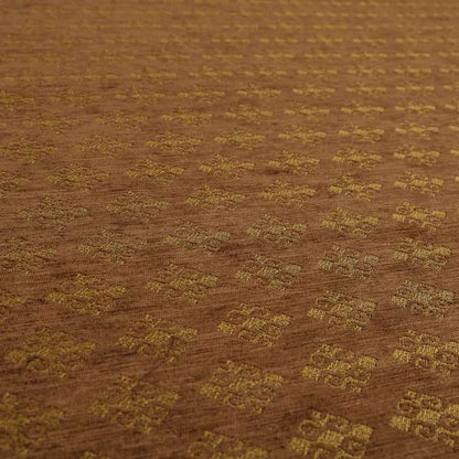 Jaipur Designer Diamond Pattern In Brown Gold Colour Furnishing Fabric CTR-08 - Handmade Cushions