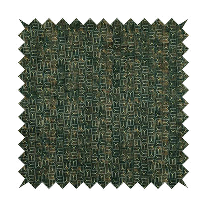 Glamour Geometric Collection Print Velvet Upholstery Fabric Brown Small Tribal Sign Pattern CTR-1004 - Made To Measure Curtains