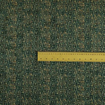 Glamour Geometric Collection Print Velvet Upholstery Fabric Brown Small Tribal Sign Pattern CTR-1004 - Handmade Cushions