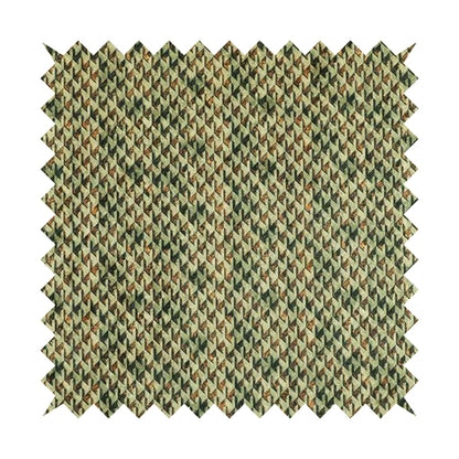 Glamour Geometric Collection Print Velvet Upholstery Fabric Brown Small Houndstooth Pattern CTR-1007 - Handmade Cushions