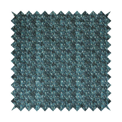 Glamour Geometric Collection Print Velvet Upholstery Fabric Navy Blue Modern Pattern CTR-1014 - Handmade Cushions