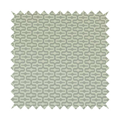 Maze Printed Velvet Modern Geometric Pattern In Grey Upholstery Fabric CTR-1022 - Roman Blinds