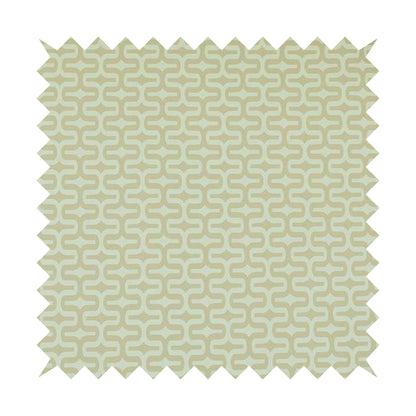 Maze Printed Velvet Modern Geometric Pattern In Light Brown Upholstery Fabric CTR-1024 - Made To Measure Curtains