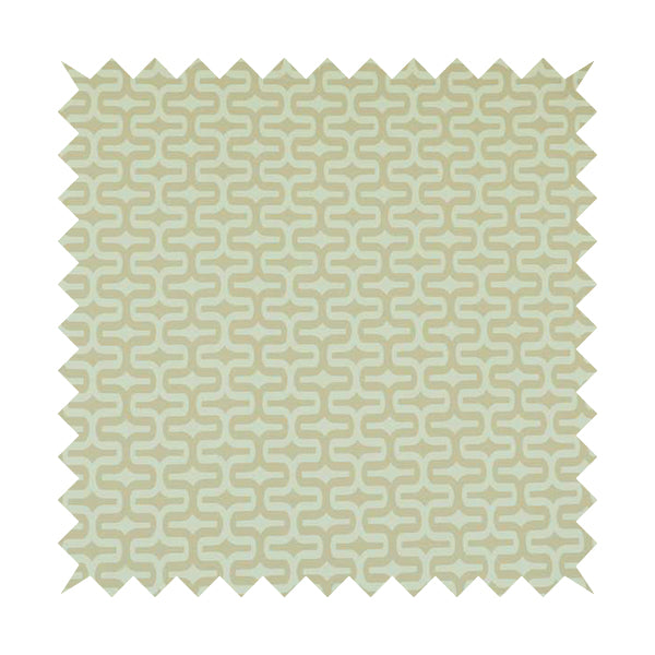 Maze Printed Velvet Modern Geometric Pattern In Light Brown Upholstery Fabric CTR-1024 - Handmade Cushions