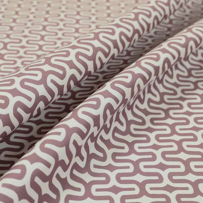 Maze Printed Velvet Modern Geometric Pattern In Purple Upholstery Fabric CTR-1026 - Roman Blinds