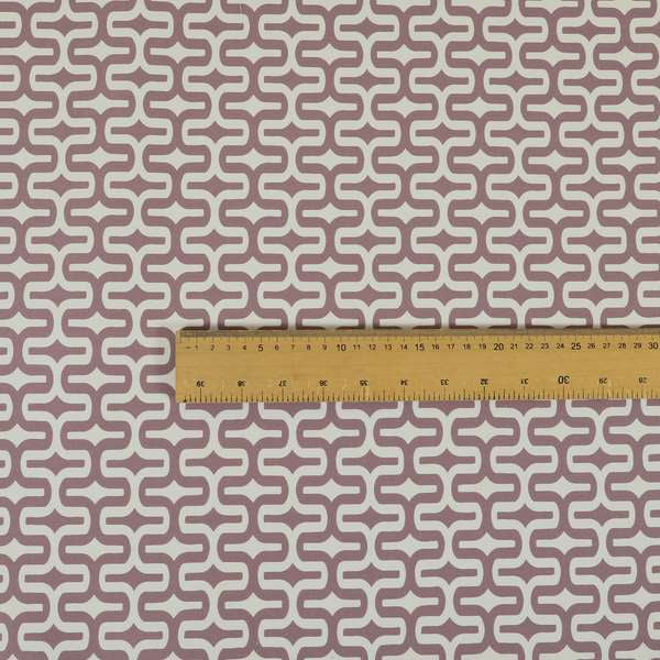 Maze Printed Velvet Modern Geometric Pattern In Purple Upholstery Fabric CTR-1026 - Roman Blinds