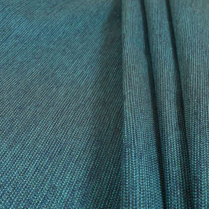 Metropolitan Collection Plain Chenille Smooth Textured Teal Blue Colour Upholstery Fabric CTR-103 - Roman Blinds