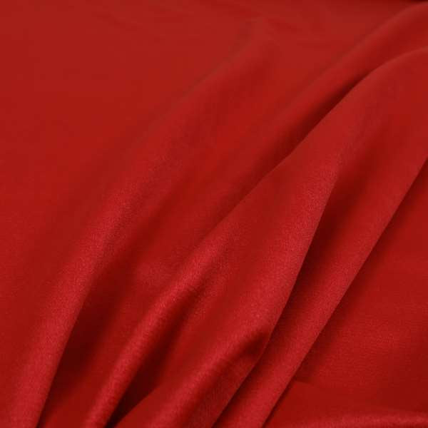 Poppy Soothing Velour Velvet Upholstery Furnishing Red Fabric CTR-1030 - Roman Blinds