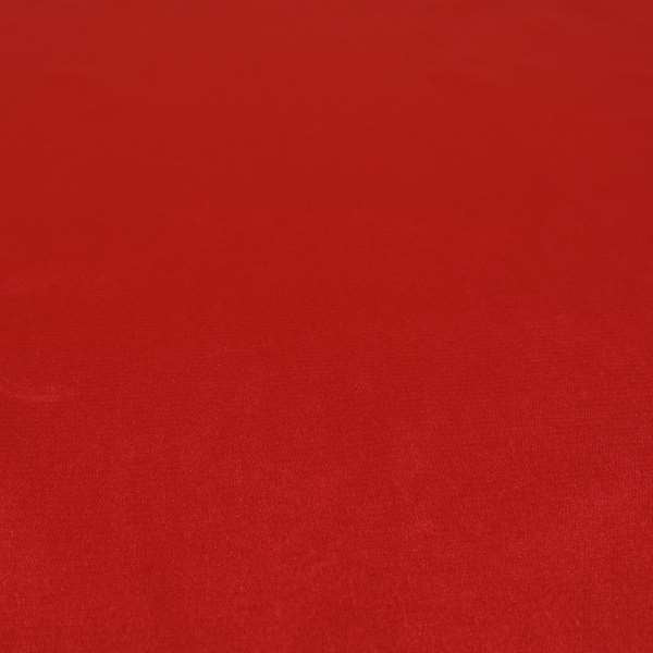 Poppy Soothing Velour Velvet Upholstery Furnishing Red Fabric CTR-1030 - Roman Blinds