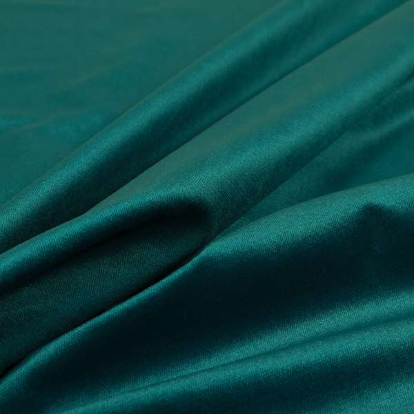 Poppy Soothing Velour Velvet Upholstery Furnishing Blue Teal Fabric CTR-1031 - Roman Blinds