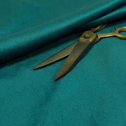 Poppy Soothing Velour Velvet Upholstery Furnishing Blue Teal Fabric CTR-1031 - Roman Blinds