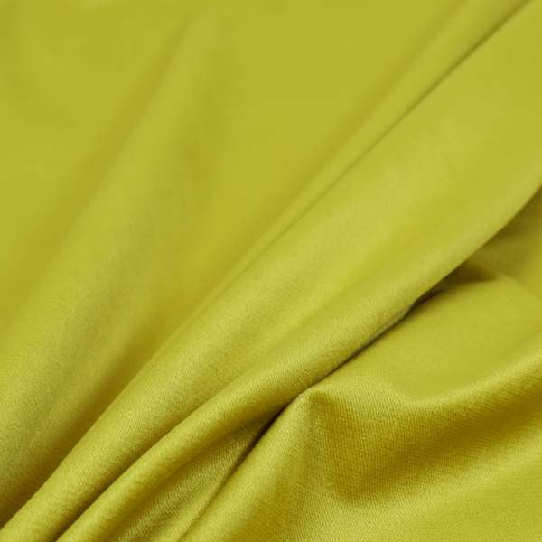 Poppy Soothing Velour Velvet Upholstery Furnishing Yellow Fabric CTR-1033 - Roman Blinds