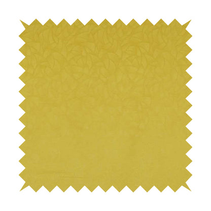 Mikado Self Pattern Soft Velour Velvet Upholstery Fabric In Yellow Colour CTR-1038 - Roman Blinds