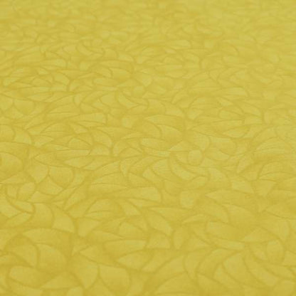 Mikado Self Pattern Soft Velour Velvet Upholstery Fabric In Yellow Colour CTR-1038 - Made To Measure Curtains