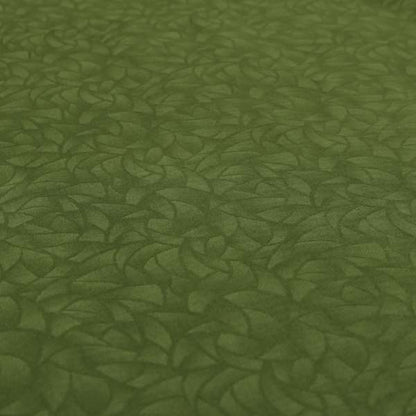 Mikado Self Pattern Soft Velour Velvet Upholstery Fabric In Green Colour CTR-1039 - Made To Measure Curtains