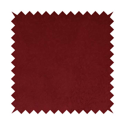 Mikado Self Pattern Soft Velour Velvet Upholstery Fabric In Red Colour CTR-1040 - Made To Measure Curtains