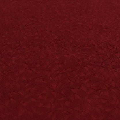 Mikado Self Pattern Soft Velour Velvet Upholstery Fabric In Red Colour CTR-1040 - Made To Measure Curtains