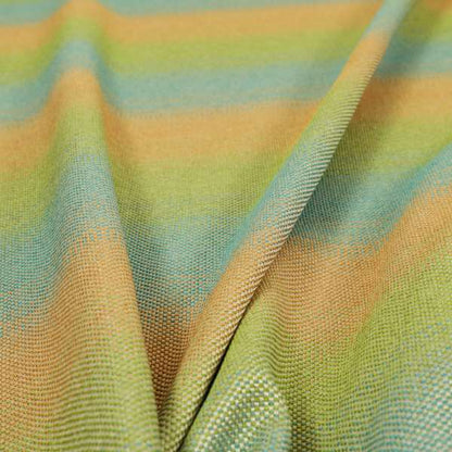 Mineral Weaves Multicoloured Orange Blue Green Heavyweight Chenille Upholstery Fabric CTR-1044 - Made To Measure Curtains