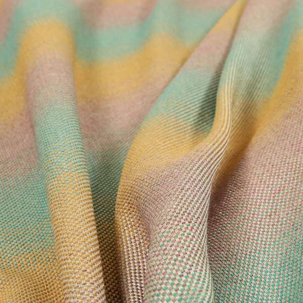 Mineral Weaves Multicoloured Orange Blue Pink Heavyweight Chenille Upholstery Fabric CTR-1047 - Made To Measure Curtains