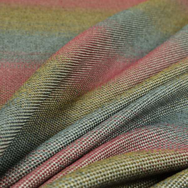 Mineral Weaves Multicoloured Blue Pink Green Heavyweight Chenille Upholstery Fabric CTR-1048 - Made To Measure Curtains