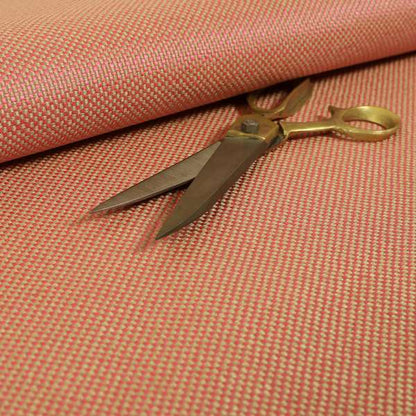 Bilbao Weave Textured Chenille Pink Brown Colour Furnishing Fabric CTR-1050 - Made To Measure Curtains