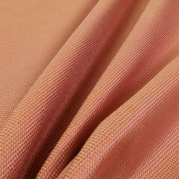 Bilbao Weave Textured Chenille Pink Brown Colour Furnishing Fabric CTR-1050 - Made To Measure Curtains