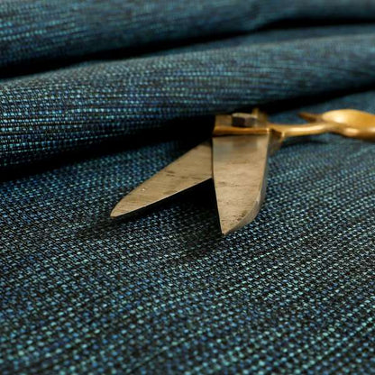 Metropolitan Collection Plain Chenille Smooth Textured Blue Colour Upholstery Fabric CTR-106 - Made To Measure Curtains