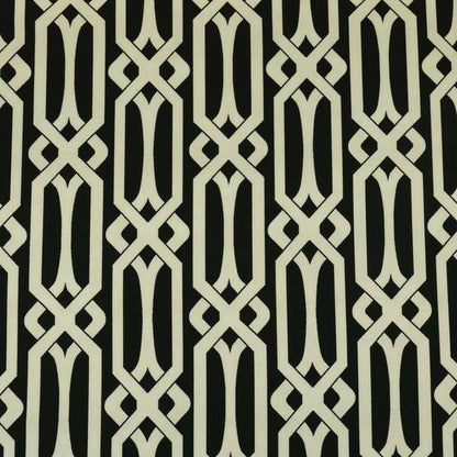 Serengeti Black White Reversible Imperial Trellis Pattern Furnishing Chenille Upholstery Fabric CTR-1066 - Made To Measure Curtains