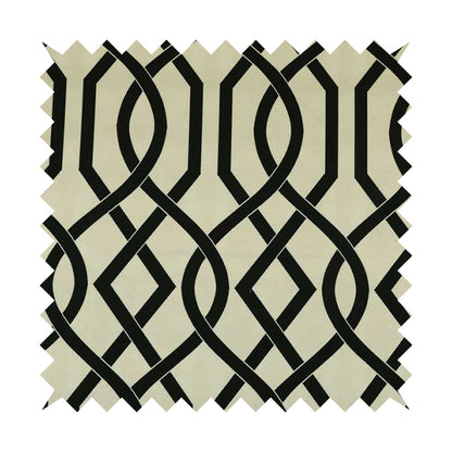 Serengeti Black White Reversible Trellis Pattern Furnishing Chenille Upholstery Fabric CTR-1068 - Roman Blinds