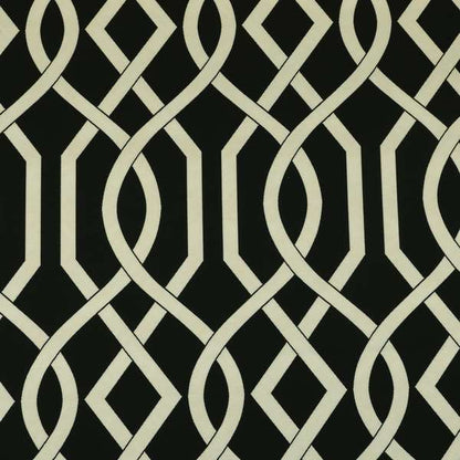 Serengeti Black White Reversible Trellis Pattern Furnishing Chenille Upholstery Fabric CTR-1068 - Roman Blinds