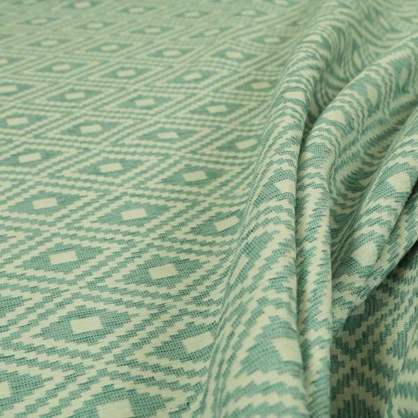 Jehan Star Kilim Pattern In Blue Colour Furnishing Upholstery Fabric CTR-1072 - Roman Blinds