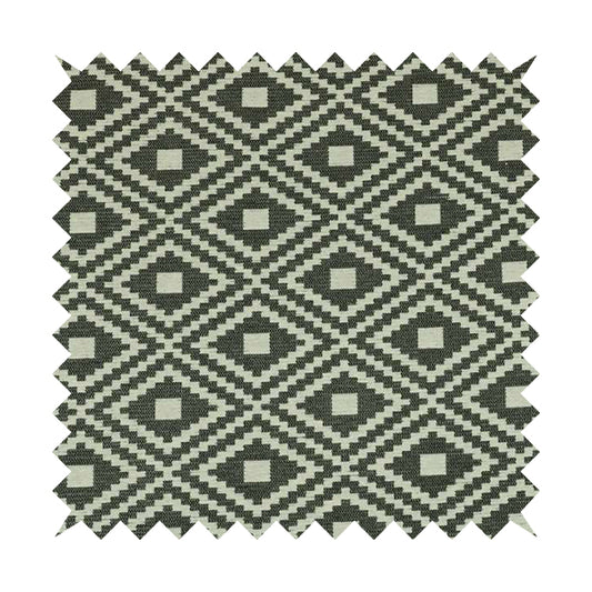 Jehan Star Kilim Pattern In Grey Colour Furnishing Upholstery Fabric CTR-1074