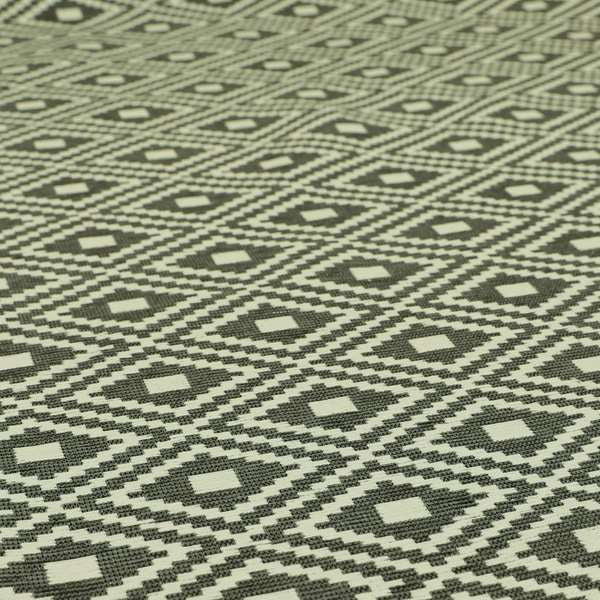 Jehan Star Kilim Pattern In Grey Colour Furnishing Upholstery Fabric CTR-1074